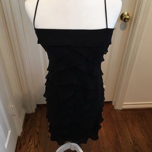 Tadashi ruffles knee length cocktail dress size 6